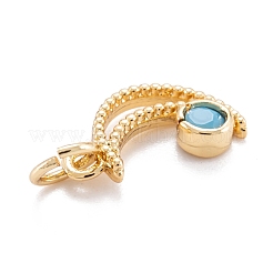 Real 18K Gold Plated Brass Micro Pave Cubic Zirconia Charms&nbsp;X-ZIRC-M114-52G-05