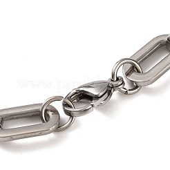 201 Stainless Steel Oval Link Chain Bracelets&nbsp;BJEW-B078-69EBP