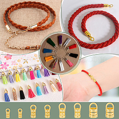 40Pcs 4 Styles Brass Cord Ends&nbsp;KK-BC0014-75
