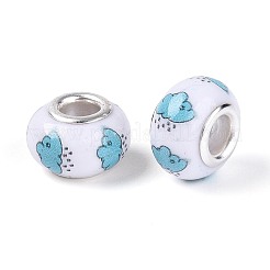 Opaque Resin European Beads&nbsp;RPDL-T004-01H