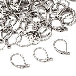 Tarnish Resistant 316L Surgical Stainless Steel Leverback Earring Findings&nbsp;STAS-E194-03P