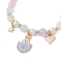 Easter Alloy Enamel Charm Bracelets&nbsp;BJEW-JB13331