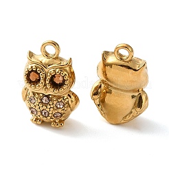 304 Stainless Steel Rhinestone Pendants&nbsp;RB-L002-05G