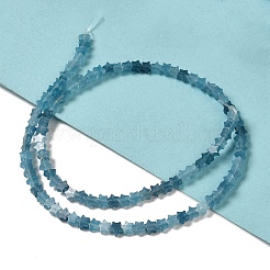 Dyed Natural White Jade Imitation Aquamarine Beads Strands&nbsp;G-G085-B29-01-1