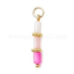 Dyed Natural Freshwater Shell Beaded Pendants&nbsp;PALLOY-JF05024-01