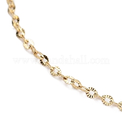 Ion Plating(IP) Adjustable 304 Stainless Steel Dapped Chain Necklaces&nbsp;NJEW-K270-05G