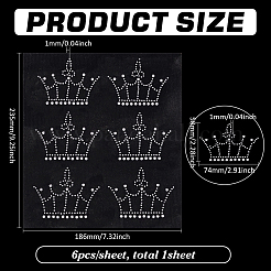 Crown Resin Hotfix Rhinestone&nbsp;DIY-WH0661-26B