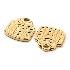 Ion Plating(IP) 304 Stainless Steel Charms&nbsp;STAS-Q248-05G