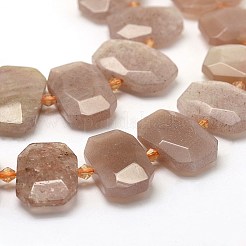 Natural Sunstone Beads Strands&nbsp;G-F474-11