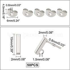 304 Stainless Steel Stud Earring Findings&nbsp;STAS-UN0019-62P