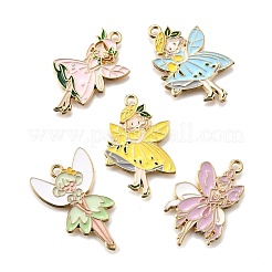 10Pcs 5 Styles Rack Plating Alloy Enamel Pendants&nbsp;ENAM-FP0002-44