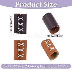 20Pcs 2 Colors PU Leather Scraf Adjustment Buckles&nbsp;FIND-CL0001-31