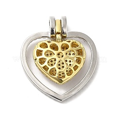 Brass Micro Pave Cubic Zirconia Pendants&nbsp;KK-Q772-08GP