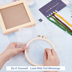 DIY Flower Pattern Organza Embroidery Hanging Ornament Kits&nbsp;DIY-WH0304-511