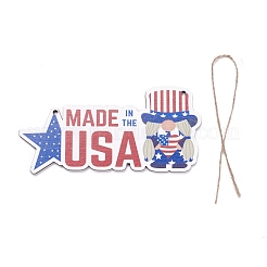 Independence Day Density Board Wooden Wall Ornament Doorplate Pendants&nbsp;HJEW-C004-10