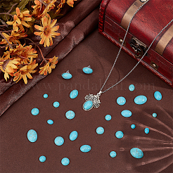 200Pcs 8 Styles Synthetic Turquoise Cabochons&nbsp;TURQ-PH0001-16
