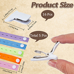 5Pcs 5 Colors Polyester Clothes Organizer Elastic Bands&nbsp;FIND-CN0001-67A