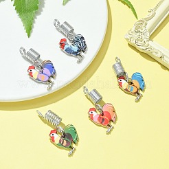 Alloy Enamel Rooster Braiding Hair Pendants Decoration Clips&nbsp;OHAR-JH00034