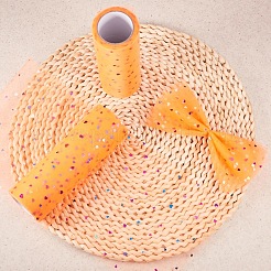 Heart Glitter Sequin Deco Mesh Ribbons&nbsp;OCOR-BC0007-09
