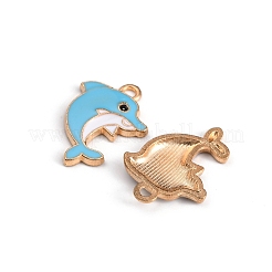10Pcs 5 Colors Alloy Enamel Pendants&nbsp;ENAM-YW0002-03