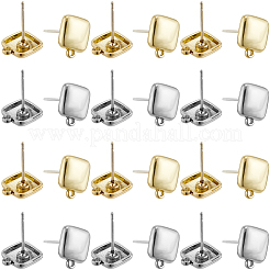 32Pcs 2 Colors Alloy Stud Earring Findings&nbsp;FIND-SC0015-79