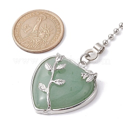 Heart Natural Green Aventurine Ceiling Fan Pull Chain Extenders&nbsp;FIND-JF00118-03