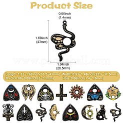 30Pcs 15 Styles Opaque Printed Acrylic Pendants&nbsp;OACR-CJ0002-43