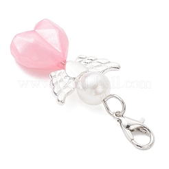 Acrylic Heart Angel Pendant Decorations&nbsp;HJEW-JM04187