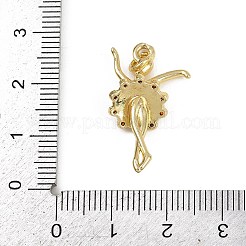 Brass Micro Pave Cubic Zirconia Pendants&nbsp;KK-D409-42G-A