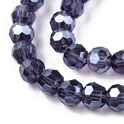 Electroplate Glass Bead Strands&nbsp;EGLA-R015-4mm-27
