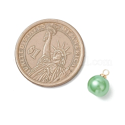 Baking Paint Pearlized Glass Pearl Round Charms&nbsp;PALLOY-JF04787