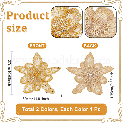 2Pcs 2 Colors Flower Decorative Corsages for Clothing Accessories&nbsp;FIND-NB0006-52