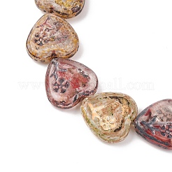 Painted Glass Beads Strands&nbsp;GLAA-B037-15