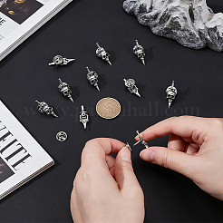 10Pcs Halloween Alloy Lapel Pin Backs for Backpack Clothes&nbsp;JEWB-UN0002-69A