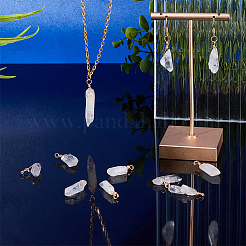 40Pcs Natural Quartz Crystal Pendants&nbsp;PALLOY-OC00046