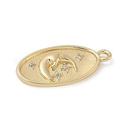 Brass Micro Pave Cubic Zirconia Pendants&nbsp;KK-H521-04B-G