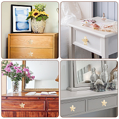 6 Sets Zinc Alloy Flower Drawer Knobs&nbsp;FIND-CN0001-61