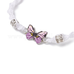 Butterfly Alloy Enamel Link Bracelets&nbsp;BJEW-JB11722-02