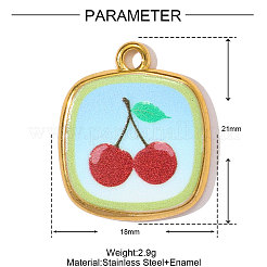 Printed 304 Stainless Steel Pendants&nbsp;STAS-OY002-46G-02