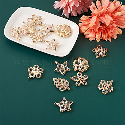 Alloy Rhinestone Pendants&nbsp;PALLOY-TA0002-24LG