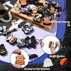 20Pcs 10 Styles Halloween Themed Food Grade Eco-Friendly Silicone Focal Beads&nbsp;SIL-CJ0002-54