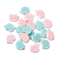 20Pcs 2 Colors Opaque Resin Glitter Imitation Food Pendants&nbsp;RESI-YW0001-63