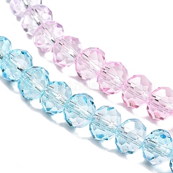 Transparent Painted Glass Beads Strands&nbsp;X1-DGLA-A034-T8mm-A22