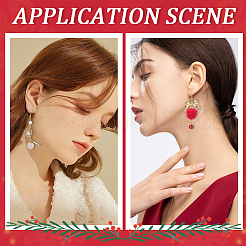 Christmas Theme DIY Fibre & Alloy Enamel Pendant Earring Making Kits&nbsp;DIY-SC0028-32