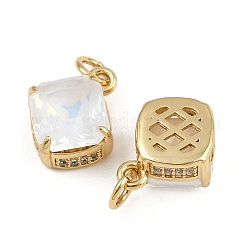Brass Pave Cubic Zirconia Pendants&nbsp;KK-L240-07G-02