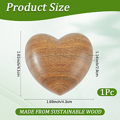 Sandalwood Wooden Heart Display Decorations&nbsp;AJEW-WH20054-222B