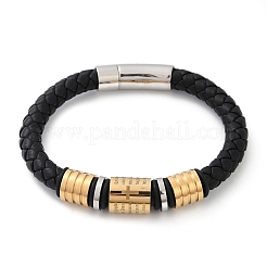 Braided Microfiber Leather Cord Bracelets&nbsp;BJEW-D304-12G