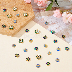50Pcs 5 Styles Multi-Petal Alloy Enamel Bead Caps&nbsp;FIND-ME0001-41