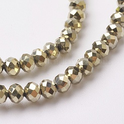 Electroplate Glass Beads Strands&nbsp;EGLA-F124-FP-01