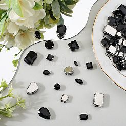 100Pcs 10 Style Horse Eye/Teardrop/Square Sew on Rhinestone&nbsp;RGLA-GF0001-15